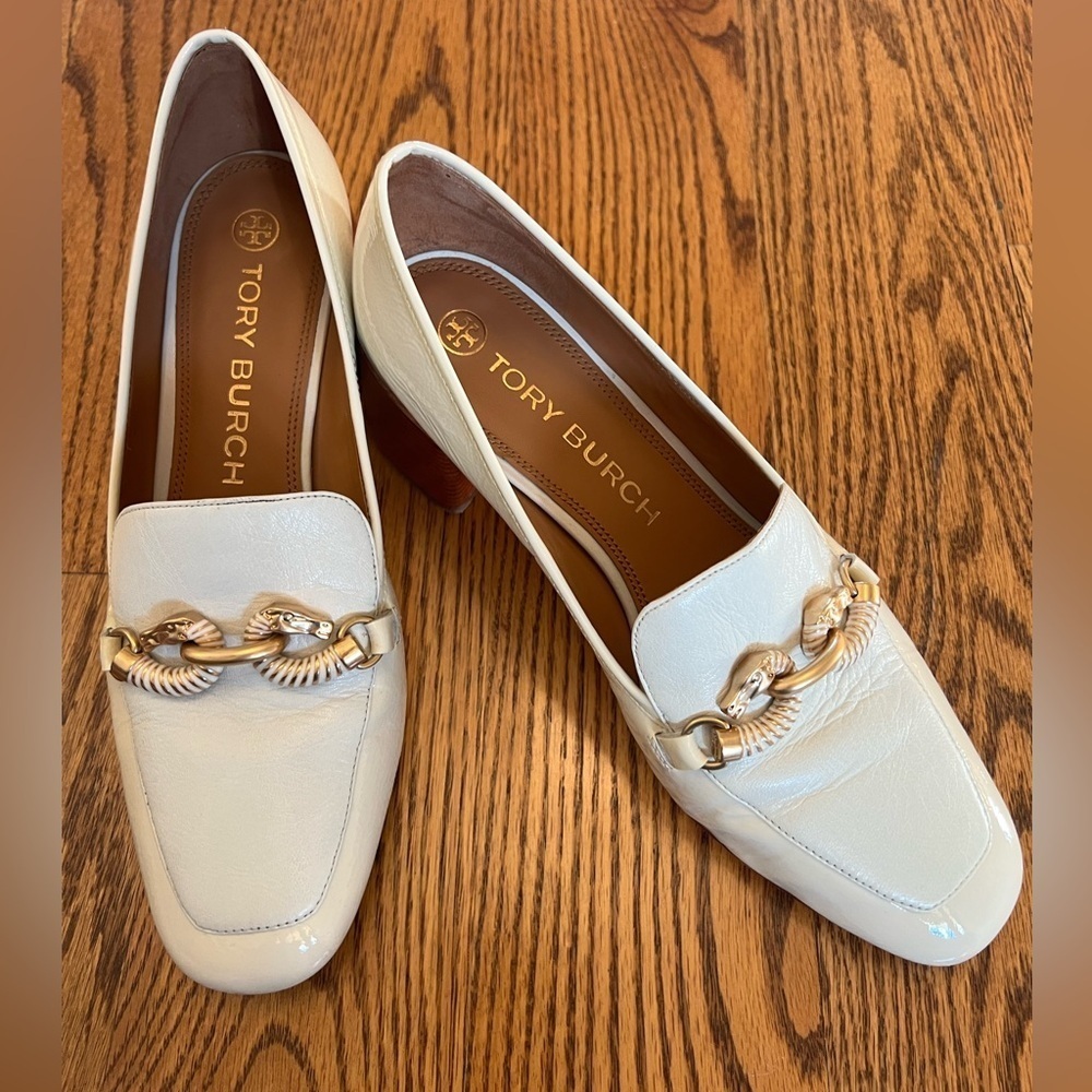 Tory Burch JESSA PATENT PUMP in New Ivory Size 10 - Picture 5 of 10